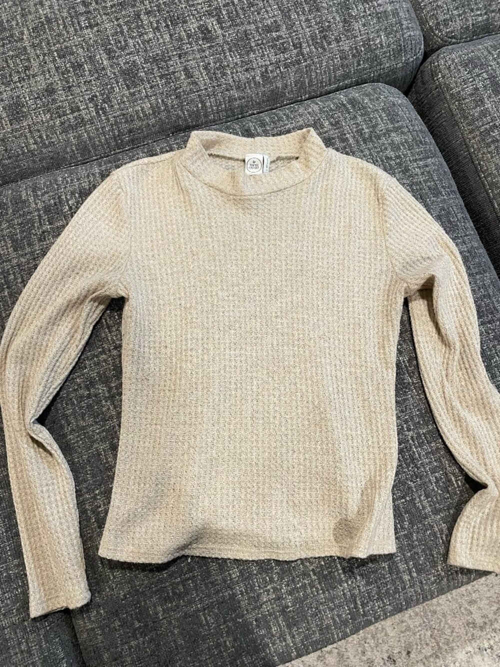 small light weight tan/oatmeal colored turtle neck